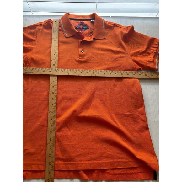 Robert Graham Men's Medium Orange Classic Polo Shirt Short Sleeve - Picture 9 of 11